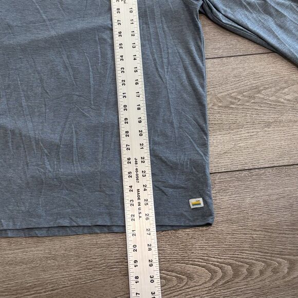 Vuori Strato Tech Shirt Mens Medium Blue Heather Performance Long Sleeve Casual - Picture 5 of 8